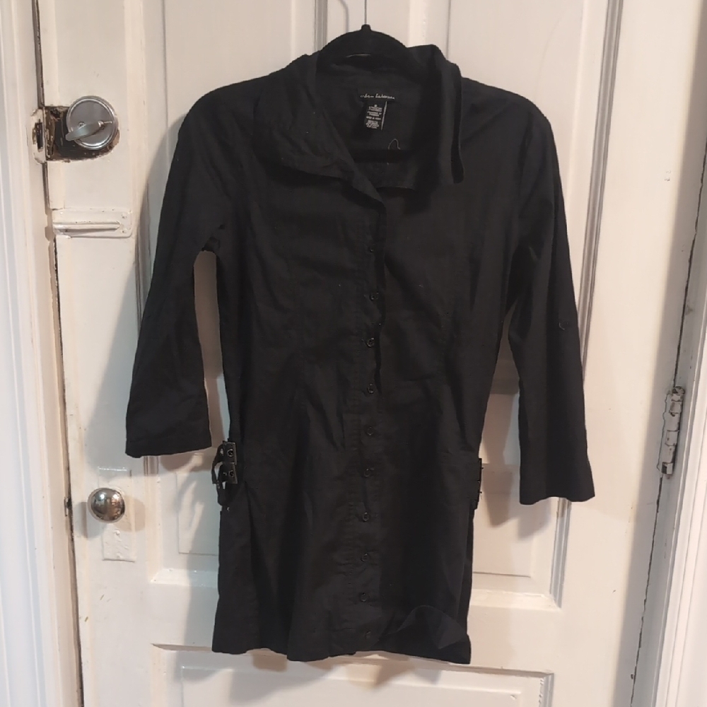 Urban Behavior Charcoal Button-Up Dress